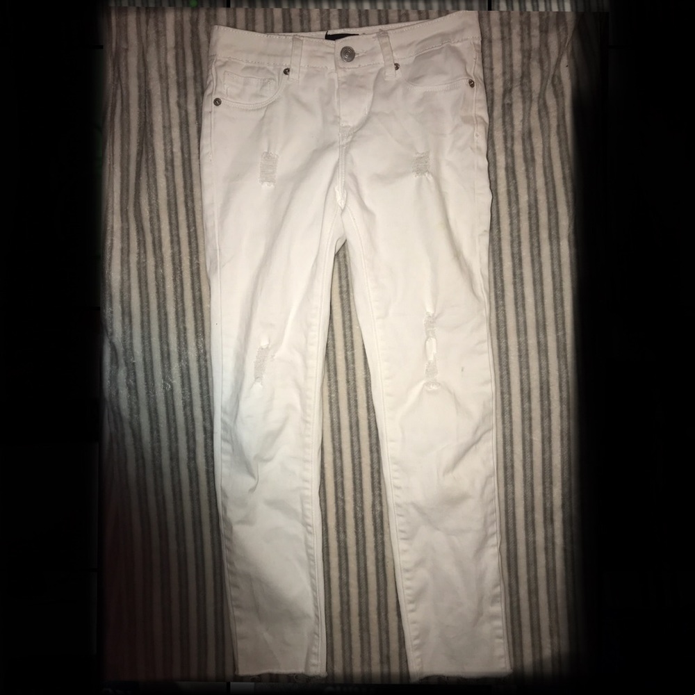 White Ripped Hudson Jeans
